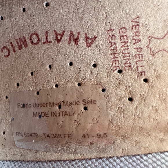 Fly Flot Nude Mesh Anatomic Leather Insole Comfy Mules Women’s EU41 US9.5 Italy - Picture 11 of 13